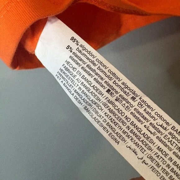 Zara size Small Women's Orange Crop Sleeveless Top, Cotton, Bright - Picture 2 of 5